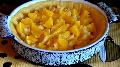 шарлотка с яблоками и апельсином