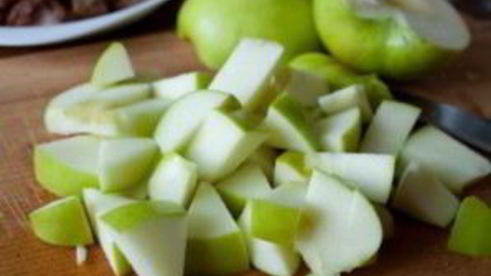 шарлотка с яблоками и ревенем