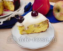 Шарлотка со взбитыми сливками