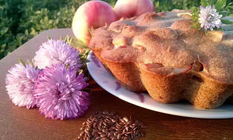 Рецепт вегетарианской шарлотки без яиц