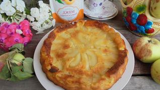 Яблочно-абриксовая шарлотка