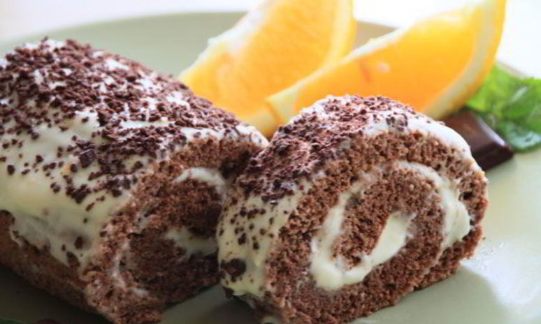 Рецепт шоколадна-апельсинового рулет