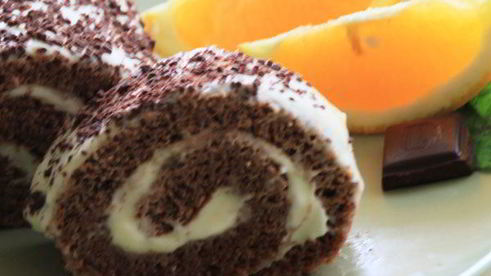 шоколадно-апельсиновый рулет