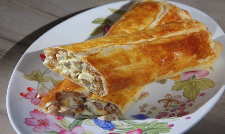 Рецепт быстрого штруделя с финиками и орехами