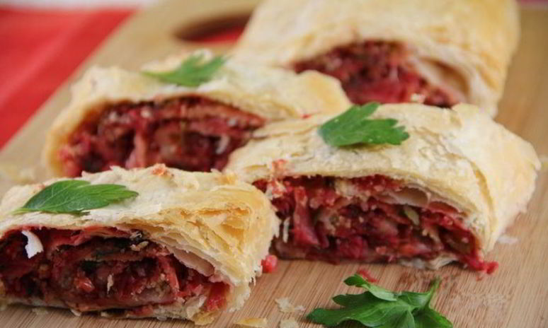 Рецепт штруделя с капустой и свеклой
