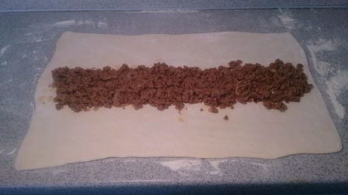 штрудель с мясом