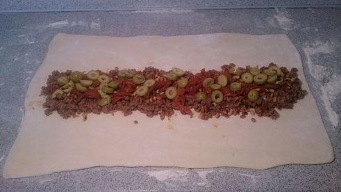 штрудель с мясом