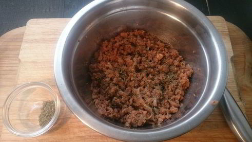 штрудель с мясом