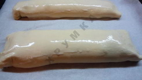 штрудель с творожной начинкой из слоеного теста