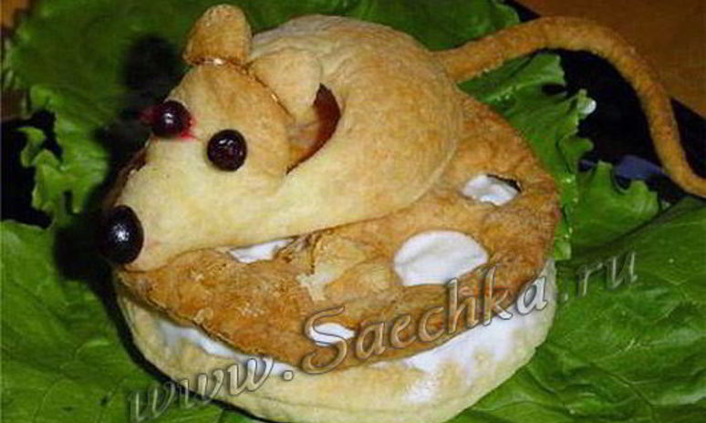 Рецепт слоек мышка на сыре