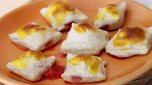 слойки с малиной