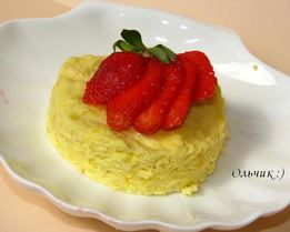 Сырник с курагой на пару