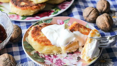 сырники с бананом и манкой