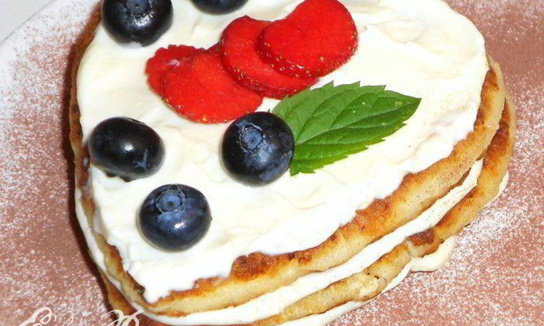 Рецепт сырников с кремом