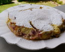 Творожник с персиками