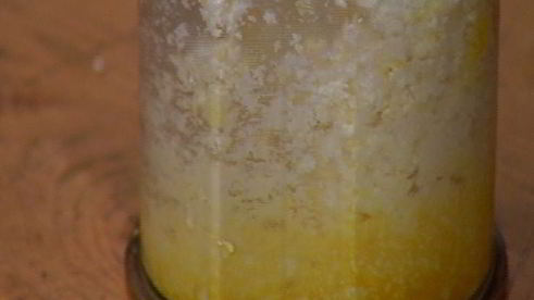 творожник с персиками