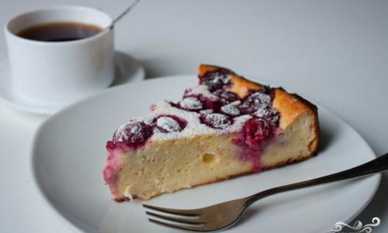 Рецепт творожника с вишней