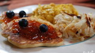 Творожники с голубикой