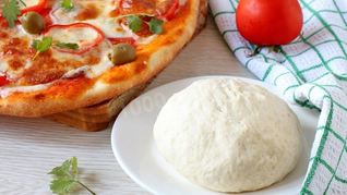 Тесто для пиццы на сухих дрожжах