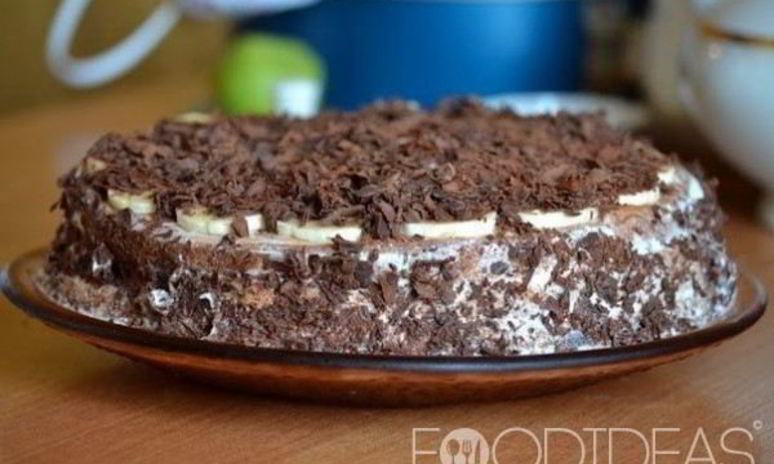 Рецепт бананового торта без выпечки