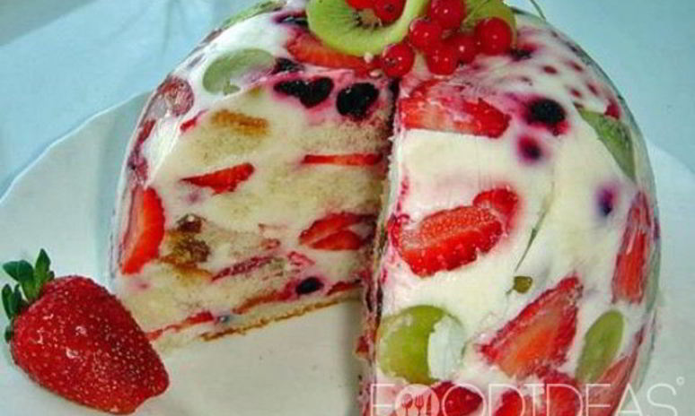 Рецепт фруктового торта без выпечки