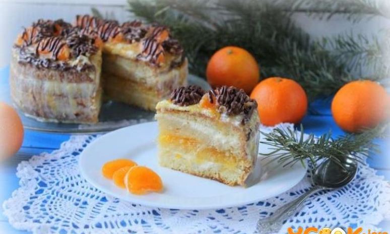 Рецепт мандаринового торта