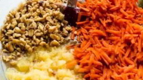 морковный торт с орехами