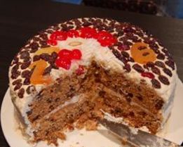 Постный торт с изюмом