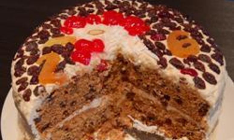 Рецепт постного торта с изюмом