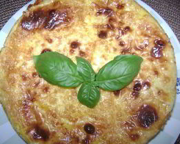 Рисовый торт с курицей, запеченный в духовке