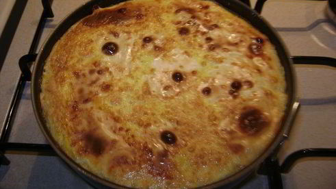 рисовый торт с курицей, запеченный в духовке