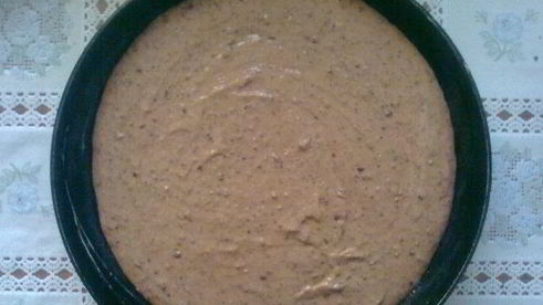 шоколадно-миндальный торт с заварным кремом