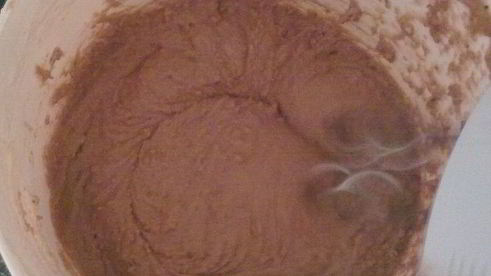 шоколадно-миндальный торт с заварным кремом