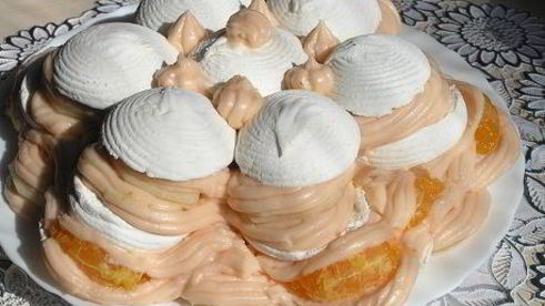 торт cнежные облака