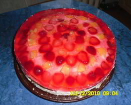 Торт Фруктово-ягодный с творогом