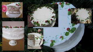 Торт Клубнично-маковый