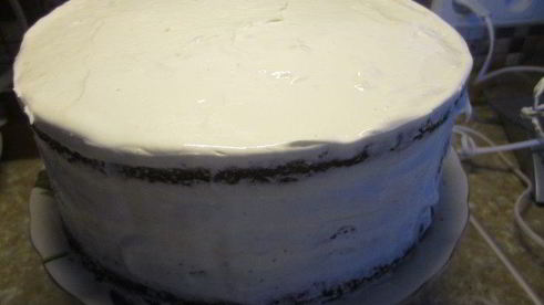 торт клубнично-маковый