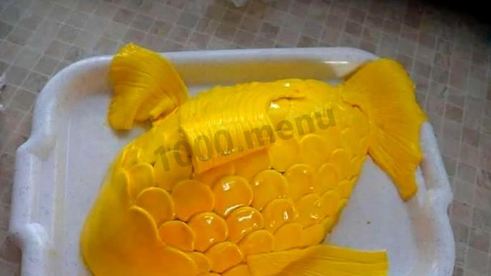 торт рыба из мастики