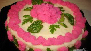 Закусочный торт из картофельного пюре