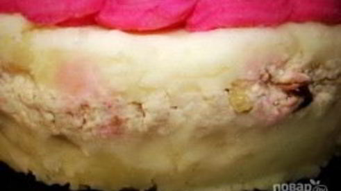 закусочный торт из картофельного пюре