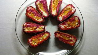 Творожно-овощной рулет