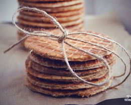 Голландские вафли с карамелью