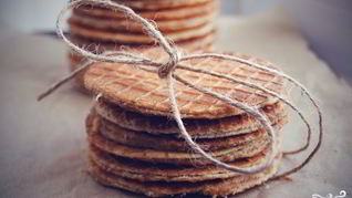 Голландские вафли с карамелью