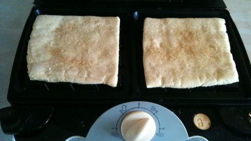 слоеные вафли с карамельными яблоками