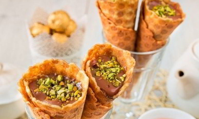 Рецепт вафельных трубочек с кремом