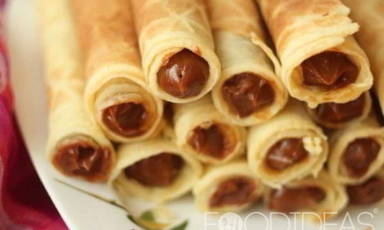 Рецепт вафельных трубочек со сгущенкой