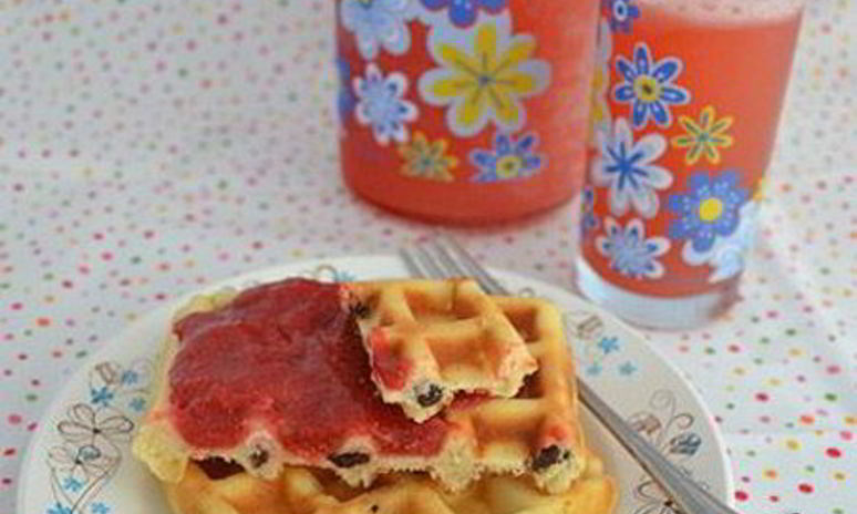 Рецепт венских вафель с изюмом