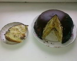 Торт-елочка из профитролей с кремом тирамиссу