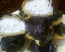 Эклеры с бананово-йогуртовым кремом