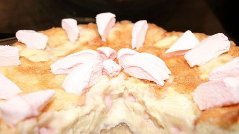 абрикосово-зефирная творожная запеканка